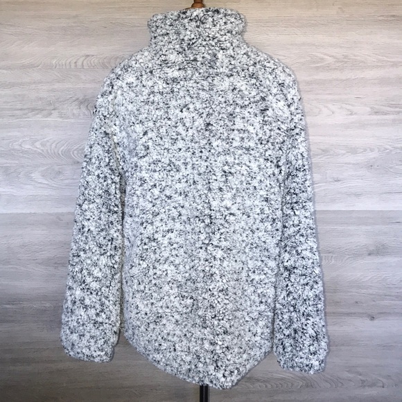 NWT-Women’s Two Tone 1/4 Zip Fleece Pullover, Grey - Picture 3 of 7